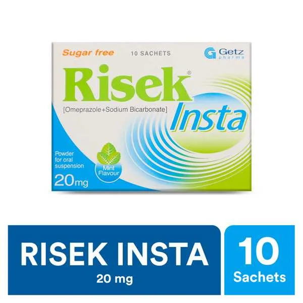 Risek Insta Sugar Free Sachets 20Mg (1 Box = 10 Sachets)