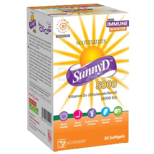 Sunny D Softgel Capsules 5000Iu (1 Bottle = 30 Softgels)