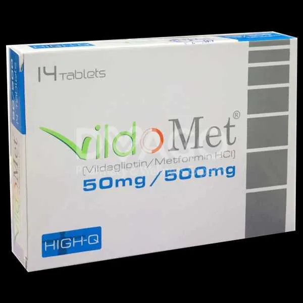 Vildomet Tablets 50Mg/500Mg (1 Box = 2 Strips) (1 Strip = 7 Tablets)